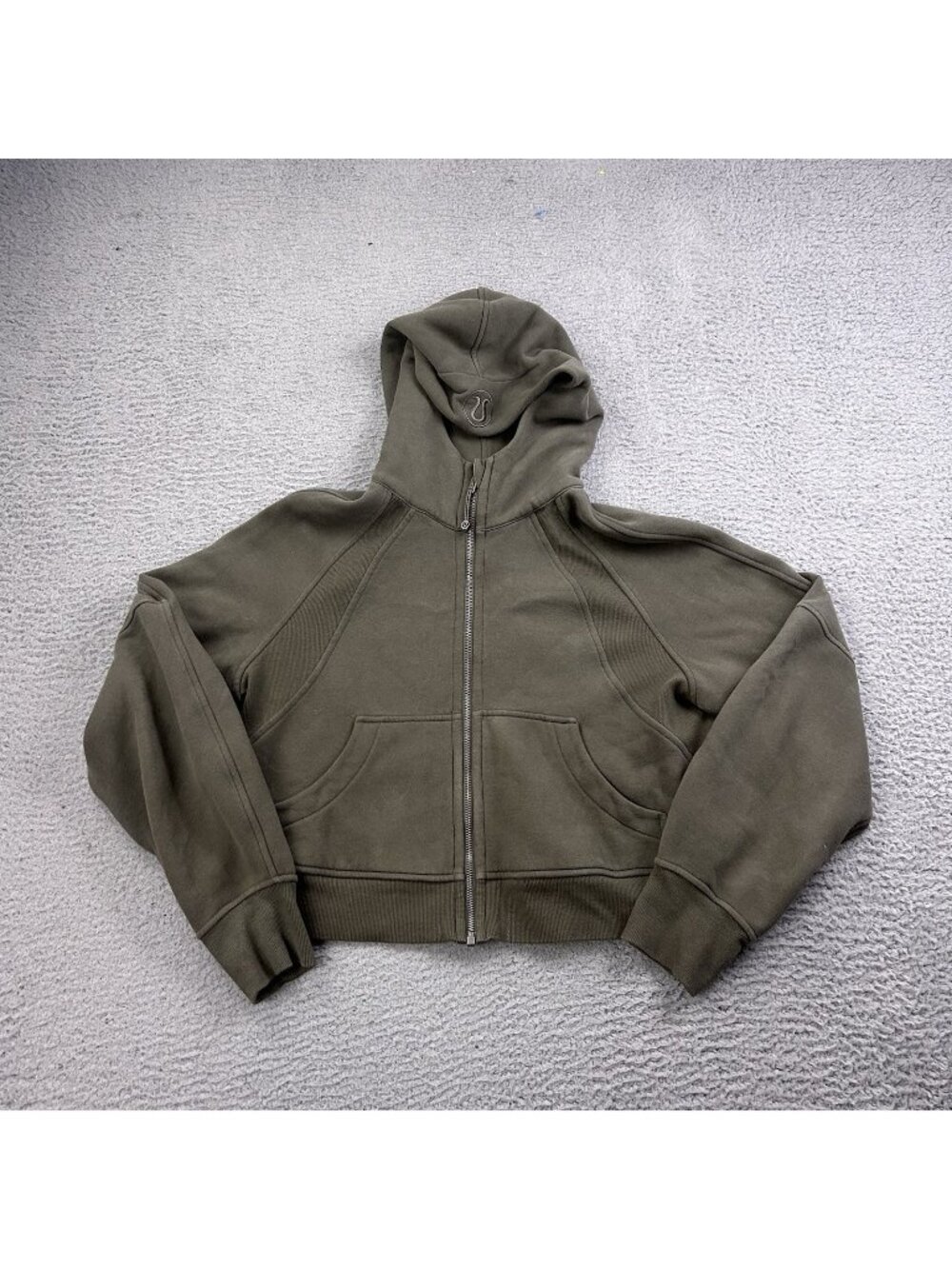 Lululemon Scuba Oversized Full Zip Hoodie Green Zip Size XS/S